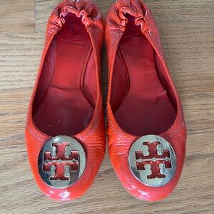 Tory Burch Women's Orange Ballet Flats
